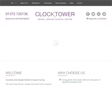 Tablet Screenshot of clocktowerdental.com